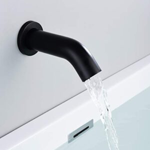 3 Handle Tub Shower Faucet,Matte Black Bathtub Faucet Set with Waterfall Tub Spout,Tub and Shower Trim Kit with Valve,SUMERAIN