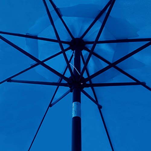 Sunnyglade 9Ft Patio Umbrella Outdoor Table Umbrella with 8 Sturdy Ribs (Blue)