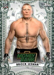 2019 topps wwe money in the bank money cards #mc-13 brock lesnar official world wrestling entertainment trading card