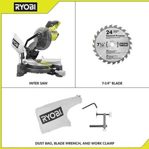 RYOBI 7-1/4 in. Miter Saw 9 AMP. Light Weight With Blade