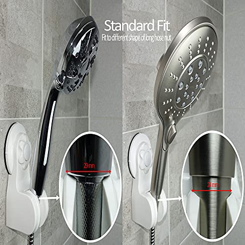 Pump&fix 45 Degrees Adjustable Handheld Shower Head Holder Suction Cup Wall Mount Bracket