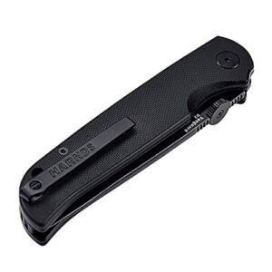 Harnds Vanguard CK7207 Folding Knife Compact EDC with D2 Steel Blade Pocket Knife G10 Handle with Thumb Stub Liner Lock and Reversible two-position Pocketclip (black titanium+stonewash+black)