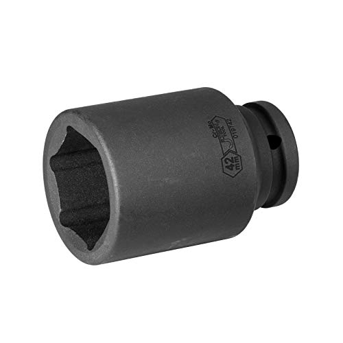 Jetech 3/4-Inch Drive 42mm Deep Impact Socket with 6-Point Design, Heat-Treated Chrome Molybdenum Alloy Steel, Metric