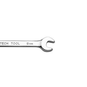 Jetech 8mm Flexible Head Gear Wrench, Industrial Grade Flex Ratcheting Spanner Made with Forged, Heat-Treated Cr-V Alloy Steel, Full Polished 12 Point Flex-Head Ratchet Combination Wrench, Metric