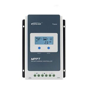 epever 20a mppt solar charge controller 12/24vdc automatically identifying system voltage with backlight lcd display fit for lead-acid and lithium batteries