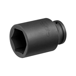 jetech 3/4 inch drive 1-5/8 inch deep impact socket, made with heat-treated chrome molybdenum alloy steel, 6-point design, sae