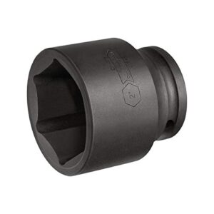 jetech 3/4 inch drive 2 inch standard impact socket, made with chrome molybdenum alloy steel, heat treated, 6-point design, sae