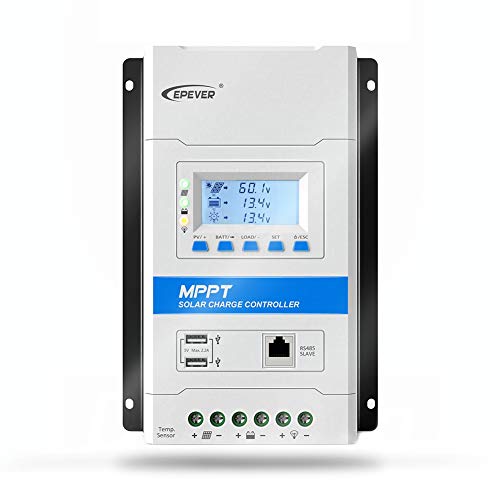 EPEVER Latest MPPT 40A Solar Charge Controller, 12V/24V TRIRON 4210N Intelligent Modular-Designed Regulator with Software Moblie APP - Updated Version of Tracer A/an Series