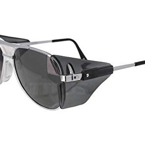 TITUS G77 Premium Metal Frame Aviator Z87+, Z87.1 Safety Glasses Side Shield Motorcycle Shooting DOT ANSI CE Approved Eyewear