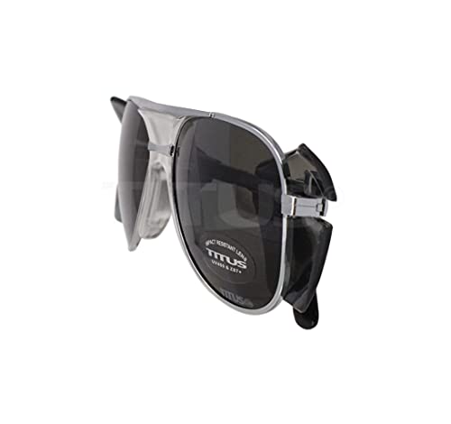 TITUS G77 Premium Metal Frame Aviator Z87+, Z87.1 Safety Glasses Side Shield Motorcycle Shooting DOT ANSI CE Approved Eyewear