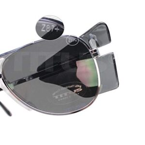 TITUS G77 Premium Metal Frame Aviator Z87+, Z87.1 Safety Glasses Side Shield Motorcycle Shooting DOT ANSI CE Approved Eyewear