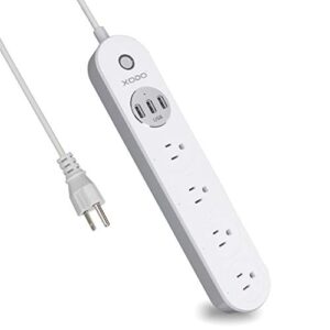 xodo wp4 smart power strip - wifi surge protector with 3 usb ports and 4 outlets - app controlled appliance - time schedule - no hub required - compatible with alexa and google home assistant