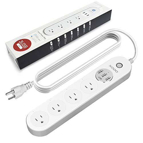 XODO WP4 Smart Power Strip - WiFi Surge Protector with 3 USB Ports and 4 Outlets - App Controlled Appliance - Time Schedule - No Hub Required - Compatible with Alexa and Google Home Assistant