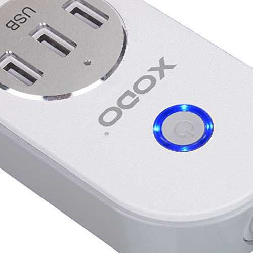 XODO WP4 Smart Power Strip - WiFi Surge Protector with 3 USB Ports and 4 Outlets - App Controlled Appliance - Time Schedule - No Hub Required - Compatible with Alexa and Google Home Assistant