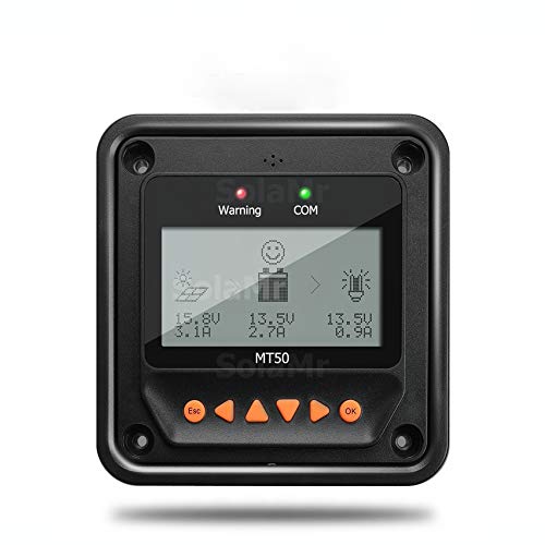 EPEVER MT-50 Remote Meter with LCD Display Remote Meter Fit for Tracer-an, Tracer-BN, TRIRON Series Solar Panel Battery Regulator