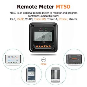 EPEVER MT-50 Remote Meter with LCD Display Remote Meter Fit for Tracer-an, Tracer-BN, TRIRON Series Solar Panel Battery Regulator