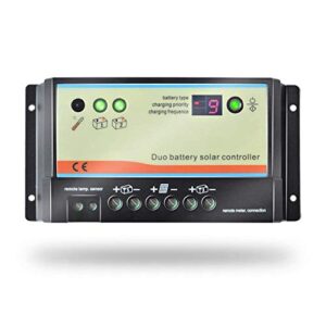 epever epipdb-com series dual battery solar charge controller 20a 12v/24v auto work for rvs caravans and boats etc duo battery solar charging system