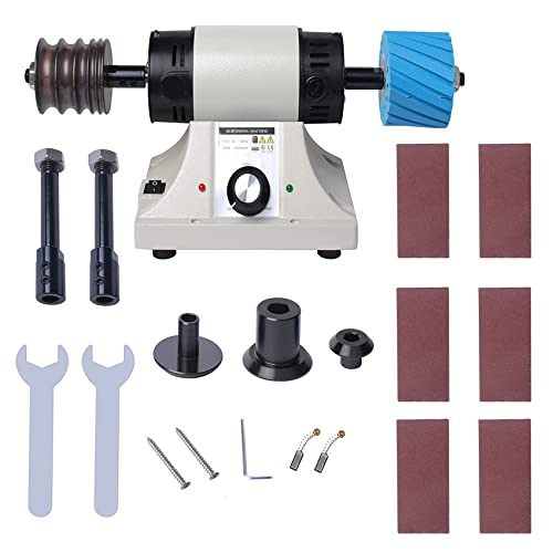 Leather Polishing Burnishing Machine, Leather Edge Grinding Kit Adjustable Rosewood Grinding Head Sander Buffing Motor for All Vegetable Tanned Leather 8000rpm 110V