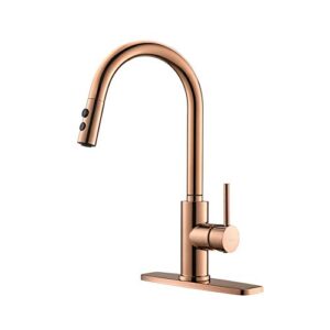 rulia copper rose gold kitchen faucet, kitchen sink faucet, sink faucet, pull-down kitchen faucets, bar kitchen faucet, rv kitchen faucet, rb1025