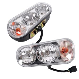 ecotric  universal halogen snow plow lights kit compatible with boss western meyer blizzard curtis snowdog