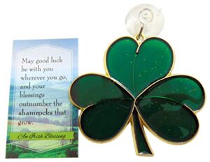 shamrock suncatcher gift set irish blessing prayer card and irish sun catcher