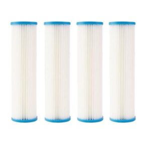original watts pack of 4 filter (wpc0.35-975) 9.75"x2.75" 0.35 micron pleated sediment filters - compatible to watts water quality fm-0.35-975