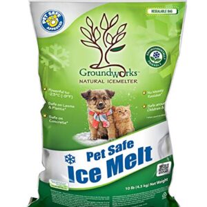 Groundworks All Natural Child Pet Plant and Concrete Safe Fast Acting Ice Melt 10 Pound Bag