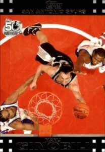 2007-08 topps #57 manu ginobili nba basketball trading card