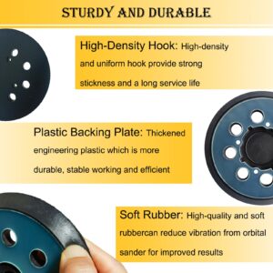 5" Hook and Loop Replacement Sander Pad for DeWalt DWE6421/6421K, DWE6423/6423K, DCW210B Random Orbit Sander - 5 Inch 8 Hole Replacement Sanding Pad for Part Number DWE64233, N329079, RSP54-1 Pack