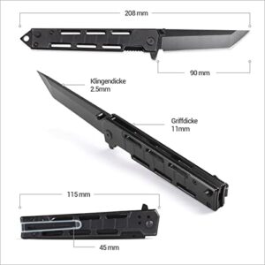 edcfans Tanto Folding Knife, Pocket Knife for Men with Clip, EDC Slingshot for Outdoor