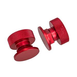 3mirrors Welding Hood Fasteners Pipeliner Welding Hood Parts Helmet Screws Headgear Replacement Parts Accessories Screws Flip Hood Aluminum - 1 Pair (Red Anodized Knurled)