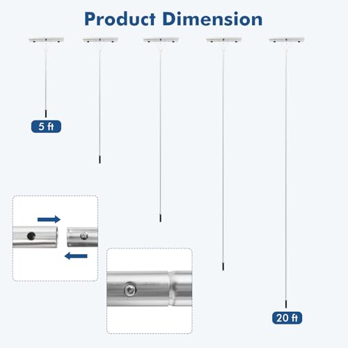 Goplus Snow Roof Rake, 5ft-20ft Extendable Aluminum Snow Removal Tool Shovel with Wheels, 26" Blade & 5-Section Tubes for Snow Leaves Debris Car, Scratch Free
