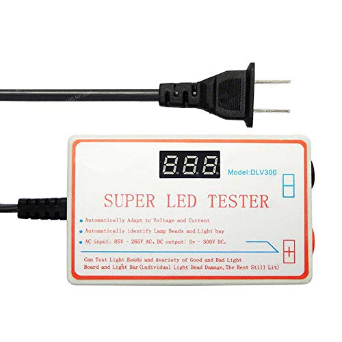 LED Light and TV Backlight Tester, 0-300V Adaptive Voltage LED Strip Lamp Beads Repair Testing Tool with Gold Plated Pin and Power Cable, Suitable for All LED Light Repairs