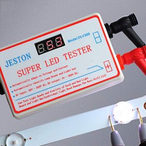 LED Light and TV Backlight Tester, 0-300V Adaptive Voltage LED Strip Lamp Beads Repair Testing Tool with Gold Plated Pin and Power Cable, Suitable for All LED Light Repairs