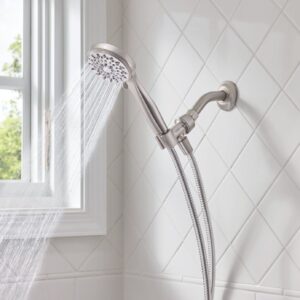 Moen Ignite Spot Resist Brushed Nickel Hand Held Shower Head Package With 2.5 GPM High Pressure Spray, 20091SRN