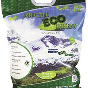 Arctic Eco Green Anti-Corrosive All Natural Child, Pet and Concrete Safe Ice Melt 22 Pound Bag