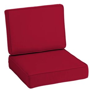 arden selections profoam performance outdoor deep seating cushion set 24 x 24, caliente red