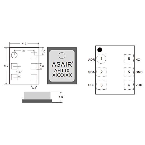 DAOKI 2Pcs Temperature and Humidity Sensor Module AHT10 Measurement Module High Precision I2C Communication Replace DHT11 SHT20 AM2302 with Dupont Cable