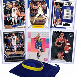 Stephen Curry Card Bundle - (6) Golden State Warriors Basketball Trading Cards - 2X MVP # 30