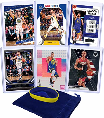 Stephen Curry Card Bundle - (6) Golden State Warriors Basketball Trading Cards - 2X MVP # 30