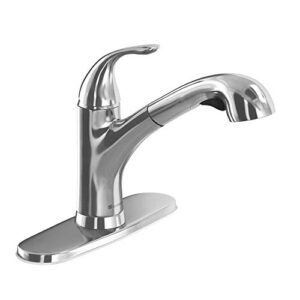 glacier bay market single-handle pull-out sprayer kitchen faucet in chrome