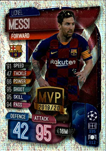 2019-20 Topps UEFA Champions League Match Attax Club MVPs #C BAR Lionel Messi FC BARCELONA Official Futbol Soccer Trading Card Game Playing Card