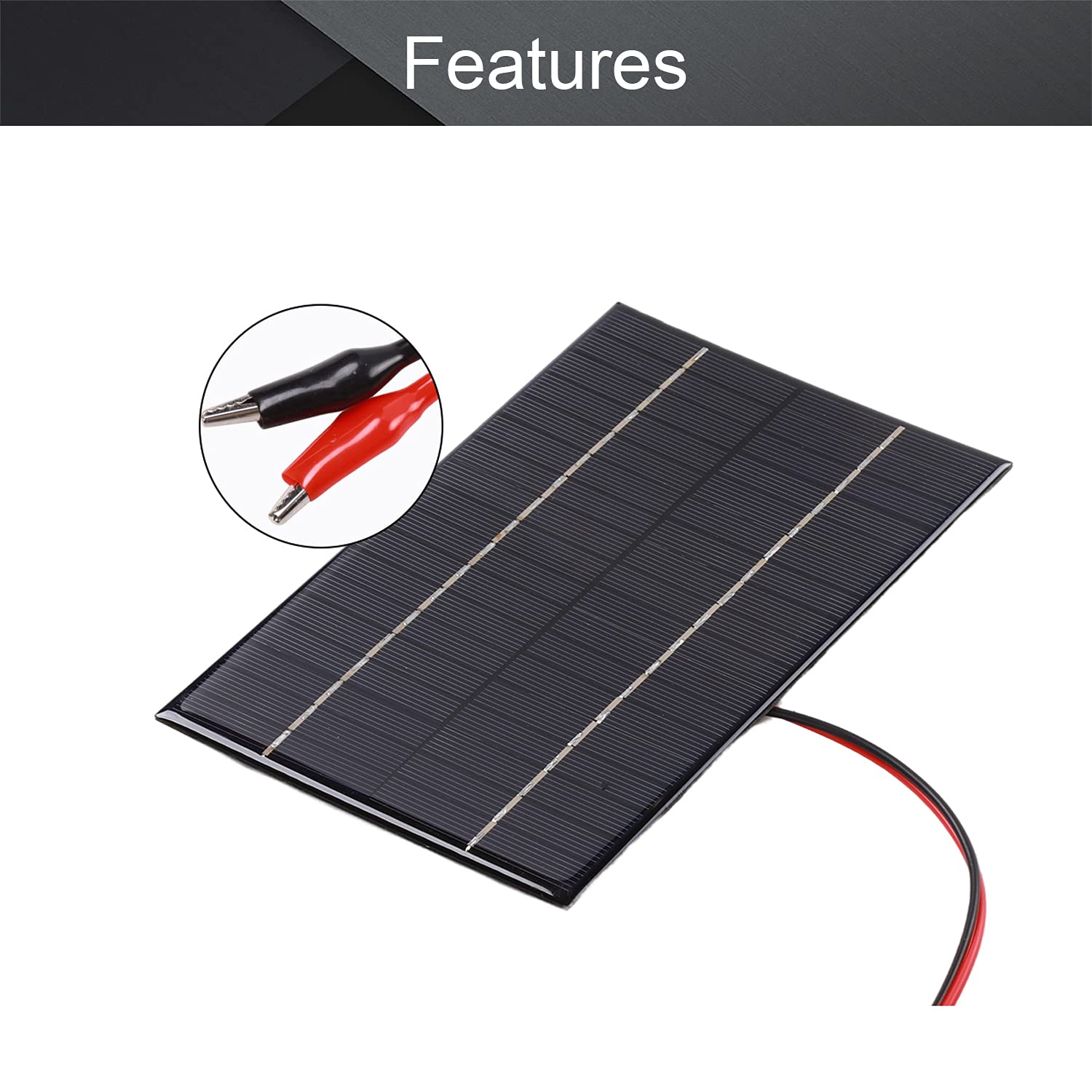 Fielect 18V 4.2W Polycrystalline Mini Solar Panel Module DIY for Light Toys Charger 130x200mm 1Pcs