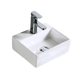 qi&yi bathroom vanity ceramic vessel sink wall mount small half bathroom corner basin faucet pop up drain combo …
