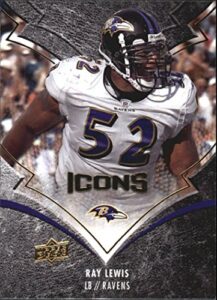 2008 upper deck icons #7 ray lewis nfl football trading card
