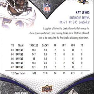 2008 Upper Deck Icons #7 Ray Lewis NFL Football Trading Card