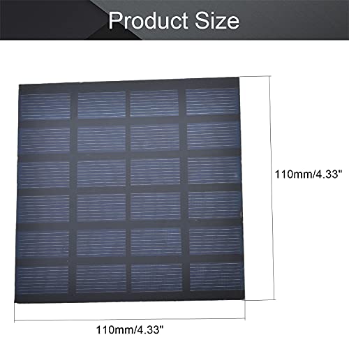 Fielect Mini Solar Panel 6V 1.5W Polycrystalline Solar Epoxy Cell Charger DIY Solar System Kit for Light Toys Charger 110x110mm 1Pcs