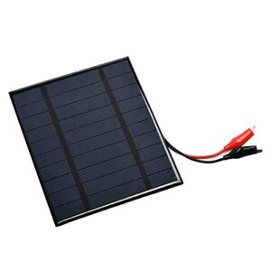 fielect small solar panels 5v 2.5w mini solar panel charger polysilicon solar epoxy cell charger diy solar system kit, 150x130mm