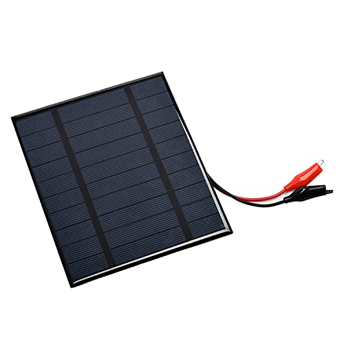 Fielect Small Solar Panels 5V 2.5W Mini Solar Panel Charger Polysilicon Solar Epoxy Cell Charger DIY Solar System Kit, 150x130mm