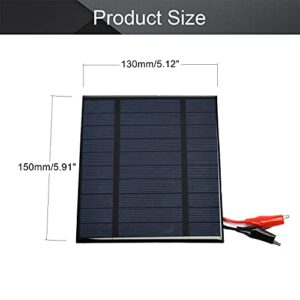 Fielect Small Solar Panels 5V 2.5W Mini Solar Panel Charger Polysilicon Solar Epoxy Cell Charger DIY Solar System Kit, 150x130mm